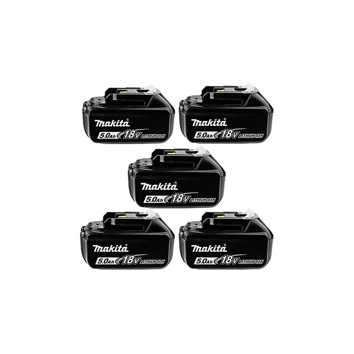 Genuine Makita BL1850B Batteries β 18V 5.0Ah LXT Li-Ion, Pack of 5